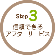 Step3 信頼できるアフターサービス