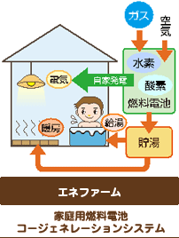 エネファーム　家庭用燃料電池コージェネレーションシステム